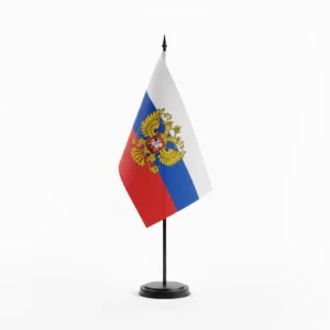 Флажок РФ с гербом