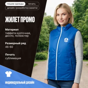 Жилет промо, полиэстер,46-60 рр
